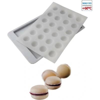 Martellato forma silikon s tácem na 24 ks čoko makronek prům 3,3 v.1,2cm