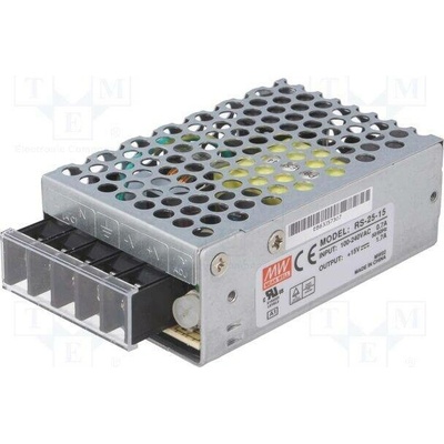 MEAN WELL RS-25-15 Napájecí zdroj: spínaný; k vestavbě,modulový; 25W; 15VDC; 1,7A