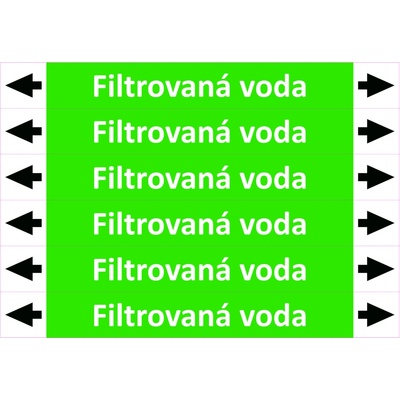 Grafiko | Filtrovaná voda - dle ISO 20560 - Materiál Folie s vyšší lepivostí s ochrannou laminací – High tack, Rozměr aršík 6 ks 52x400 mm