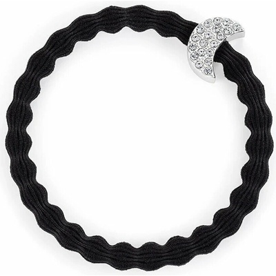 By Eloise London Silver Diamanté Moon Black