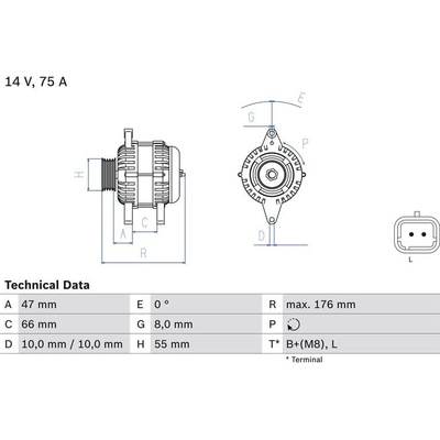 BOSCH 0 986 042 191 generátor (0986042191)