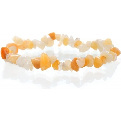 Prosperk náramek z minerálů Karneol korálky sekané S1234