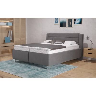 MAWS Tenessee boxspring s úložným prostorem potah hnědošedá Lg. 14 matrace standard