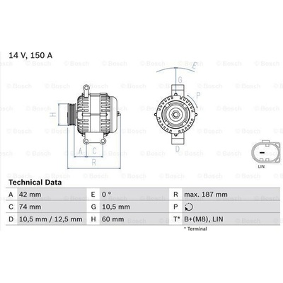 Alternátor BOSCH 0 986 082 330