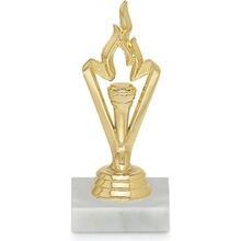 Figurka plamen 10 cm zlatá včetně podstavce