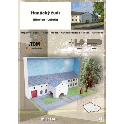 Papierový model Hanácky žuder Bielovice Lutotín