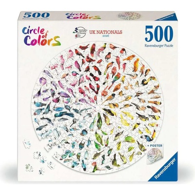 Ravensburger Kruh barev Kruh barev ptáků kulatý 500 dílků