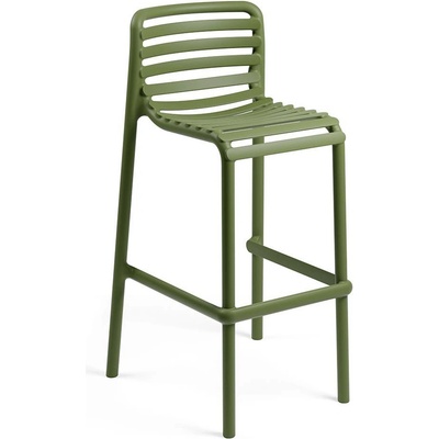 Nardi Zelená plastová zahradní barová židle Doga 75 cm