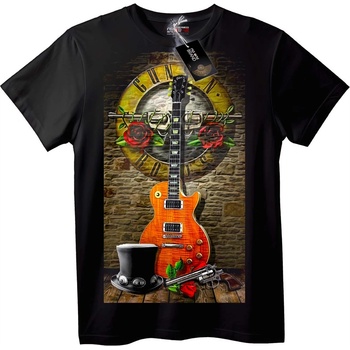 NOONEBRAND Тениска Guns N' Roses Китара - XL, Black