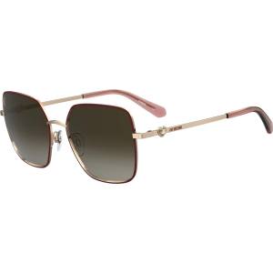 Moschino Слънчеви очила MOSCHINO Women's Rectangle Sunglasses - Burgundy Gold Слънчеви очила