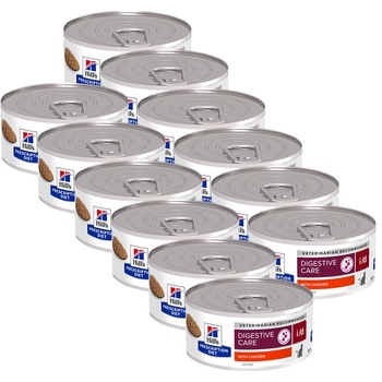 Hill's Hill s Prescription Diet i/d Грижа за храносмилането консерви за котки 12 x 156 г