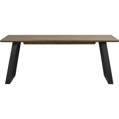 Rowico Home s dvoudílnou deskou MELVILLE Brown/black 210 x 95 cm hnědá černá 119374