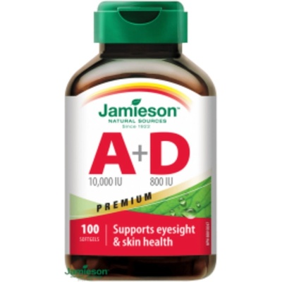 Jamieson Vitamíny A+D 10000/800IU Premium 100 kapslí