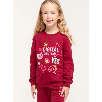 Winkiki Dievčenská mikina WKG 92551 bordo