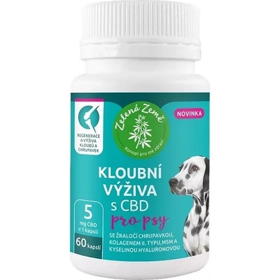 Zelená Země Kĺbová výživa pre psy s CBD 60 ks
