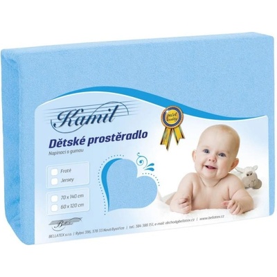Veratex prostěradlo froté světle modré 60x120