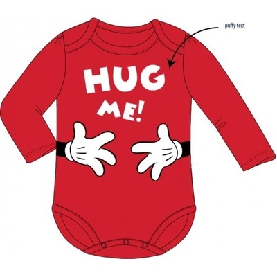 E plus M Dojčenské dievčenské body tričko s dlhým rukávom Minnie Mouse Disney červené
