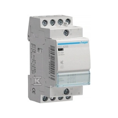 Hager Tichý modulární stykač 25A 4P 230V AC ESC425S