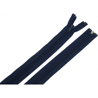 Zdrhovadlo zip plastový 40cm dělitelný šíře 6mm tm. modrá