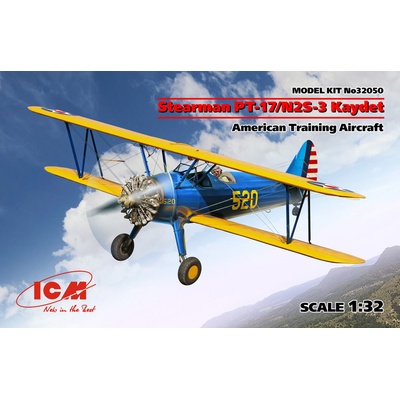 ICM Stearman PT-17/N2S-3 Kaydet American Trainer 1:32