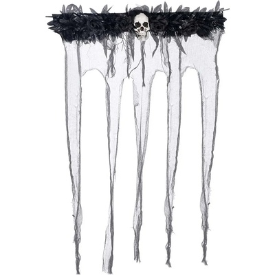 Fiestas Guirca Висяща декорация - Черна завеса с череп 80 х 120 см