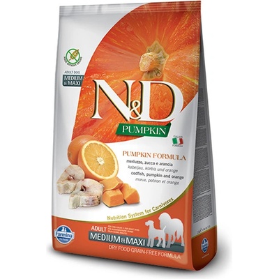 N&D Ocean Dog Adult Medium & Maxi Grain Free Codfish & Pumpkin & Orange 12 kg