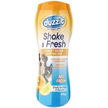 Duzzit Shake & Fresh Pet Lemon Citrónová vôňa na odstránenie zápachu domácich zvierat 500 g