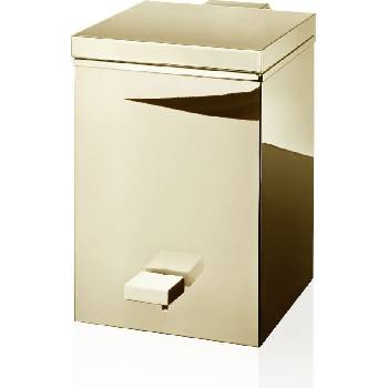 DECOR WALTHER Кошче за отпадъци в баня Corner Soft Close квадратно 26, 5 см злато (0614620)