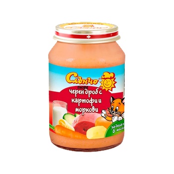 Image 1 of Слънчо Слъчно пюре черен дроб с картофи и моркови - 190 г