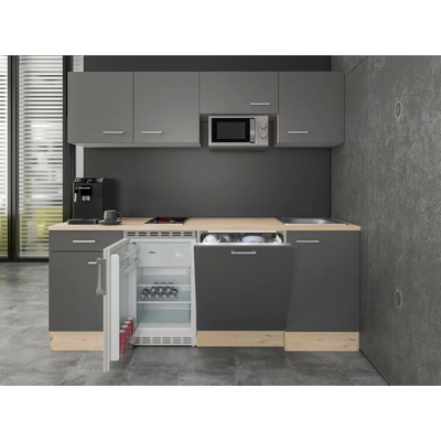 Flex Well Kuchyňa Morena 210 cm/typ 4 chladnička/mikrovlnka/var.doska/umývačka