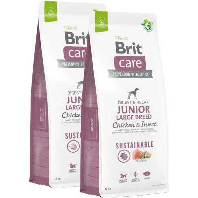 Brit Care Dog Sustainable Junior Large Breed Chicken & Insect 2 x 12 kg