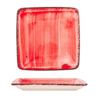 Gural Porselen - Red Квадратна чиния 17x17cm. (NBNORD17X17DU50KMZ) (0180425)