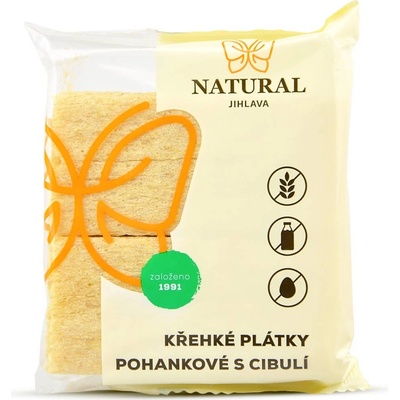 Natural Jihlava Křupavé plátky s pohankou a cibulí 75 g