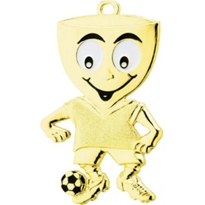 4092 Zlatá medaile fotbal 3x6 cm