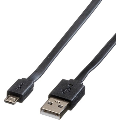 Roline 11.02.8760 USB 2.0l, USB A(M) - microUSB B(M), 1m, černý
