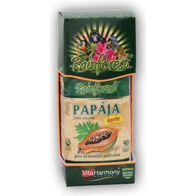 VitaHarmony Papája forte směs enzymů 45 mg 90 žvýkacích tablet