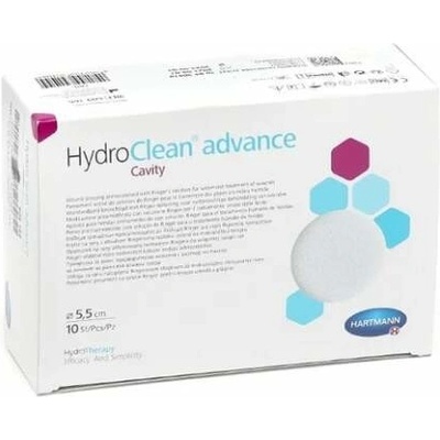 HYDROCLEAN Advance cavity vankúšik na rany kruh priemer 5,5 cm 10 ks