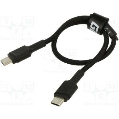 Green Cell KABGC31 USB 2.0, USB C vidlice,z obou stran, 0,3m, černý