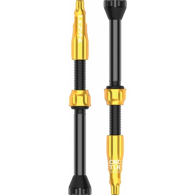 Bezdušové ventily Lezyne CNC TLR Valve - 60mm Gold uni