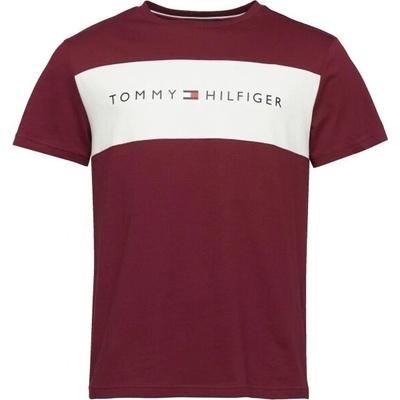 Tommy Hilfiger BLOCK LOGO SS vínová