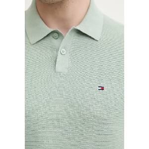 Tommy Hilfiger тениска тип пулове с яка мъжка от памук (MW0MW42795)