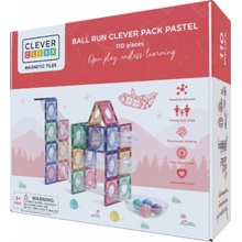 Cleverclixx Kuličkodráha Ball Run Clever Pack Pastel 110ks