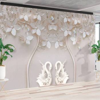 Image 1 of Art gift Фототапет Красиви лебеди