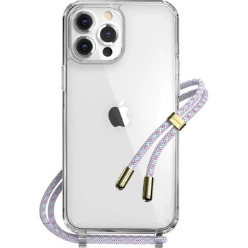 SwitchEasy Play Lanyard Angel Case - хибриден удароустойчив кейс с връзка за носене за iPhone 13 Pro Max (прозрачен)