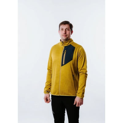 EVERETT 190FLIS men´s thin midlayer jacket navy yellow