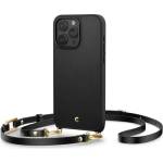 Spigen Magsafe Кожен Калъф за iPhone 15 Pro Max, Spigen Cyrill Classic Charm, Черен (ACS06636)