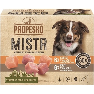 Propesko Mistr s kuracím a morčacím v omáčke 4 x 85 g
