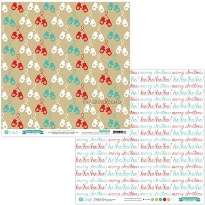 DP Craft Karton oboustranný 30,5 X 30,5 CM blok 5ks - Oboustranný papír z kolekce Vánoční čas 04