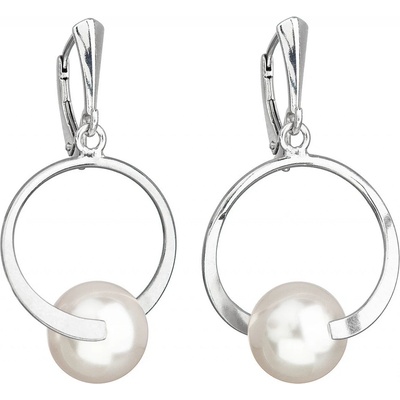 Pavona visací s perlou Swarovski bílé kulaté 31223.1