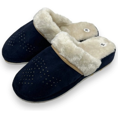 Fashion Dámske modré domácí papuče